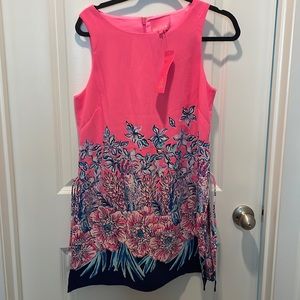 NWT - Lilly Pulitzer Donna romper pink tropics lucky lady engineered romper